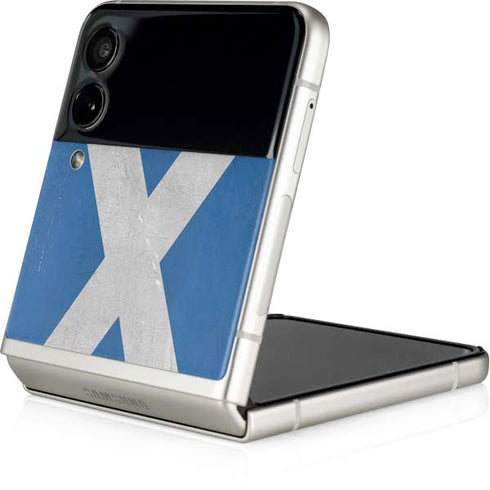 Scotland Flag Distressed Galaxy Z Flip3 5G Skin