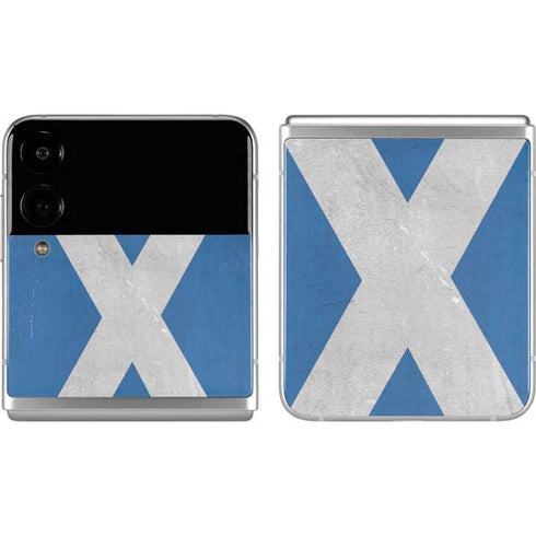 Scotland Flag Distressed Galaxy Z Flip4 5G Skin