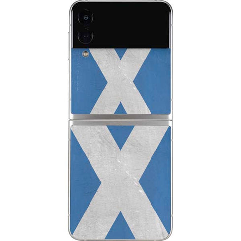 Scotland Flag Distressed Galaxy Z Flip4 5G Skin