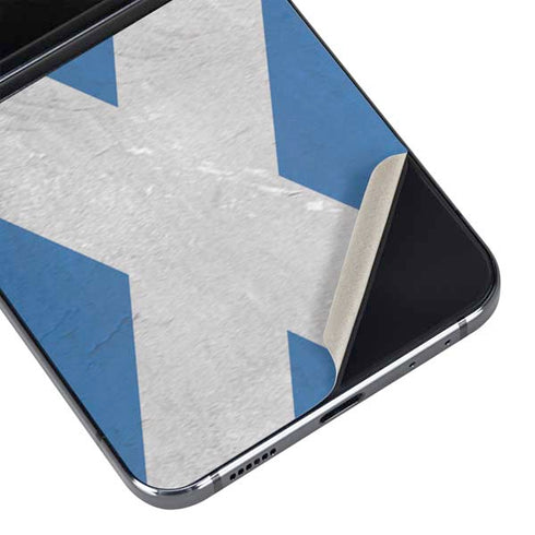 Scotland Flag Distressed Galaxy Z Flip5 5G Skin