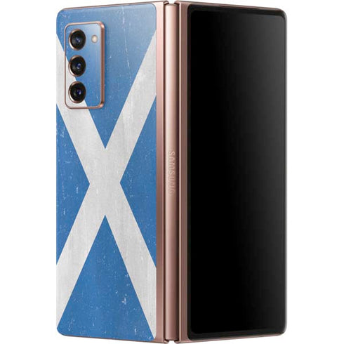 Scotland Flag Distressed Galaxy Z Fold2 5G Skin