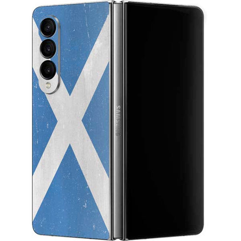 Scotland Flag Distressed Galaxy Z Fold4 5G Skin