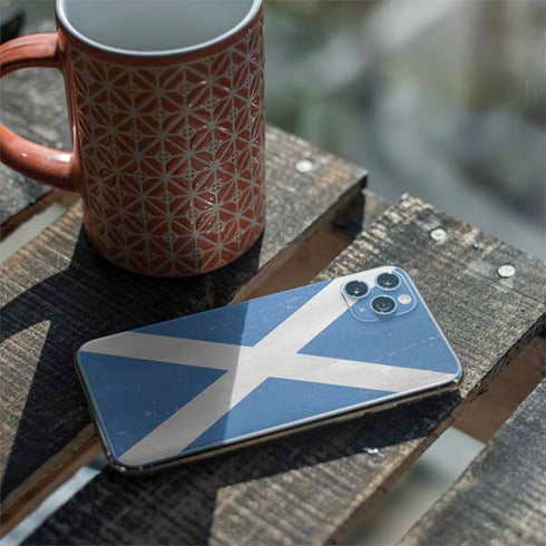 Scotland Flag Distressed iPhone 11 Pro Max Skin