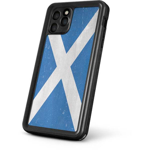 Scotland Flag Distressed iPhone 11 Pro Max Waterproof Case