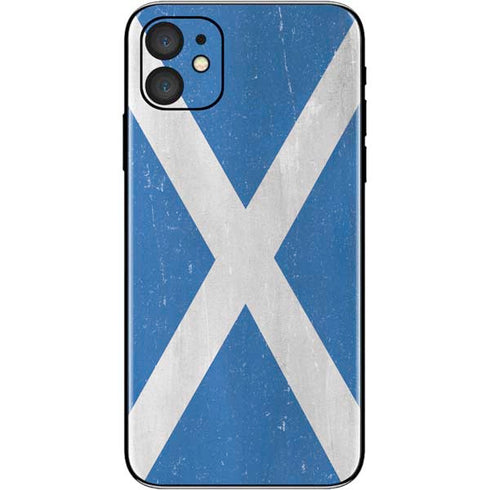 Scotland Flag Distressed iPhone 11 Skin