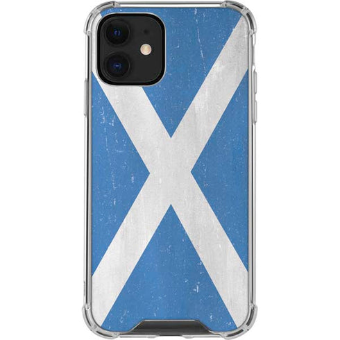 Scotland Flag Distressed iPhone 12 Mini Clear Case
