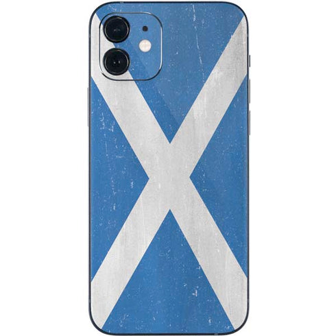 Scotland Flag Distressed iPhone 12 Mini Skin