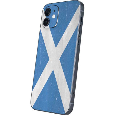 Scotland Flag Distressed iPhone 12 Mini Skin