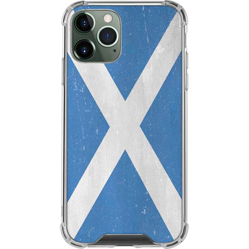 Scotland Flag Distressed iPhone 12 Pro Max Clear Case