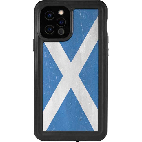 Scotland Flag Distressed iPhone 12 Pro Waterproof Case