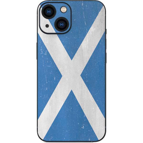Scotland Flag Distressed iPhone 13 Mini Skin