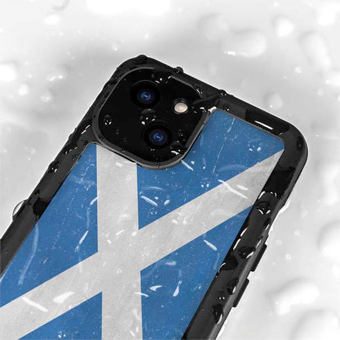 Scotland Flag Distressed iPhone 13 Mini Waterproof Case
