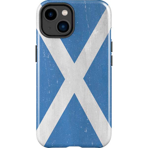 Scotland Flag Distressed iPhone 14 Plus Impact Case