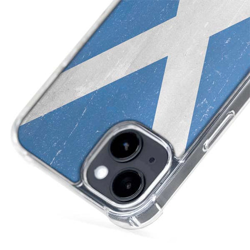 Scotland Flag Distressed iPhone 15 MagSafe Case