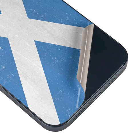 Scotland Flag Distressed iPhone 15 Plus Skin