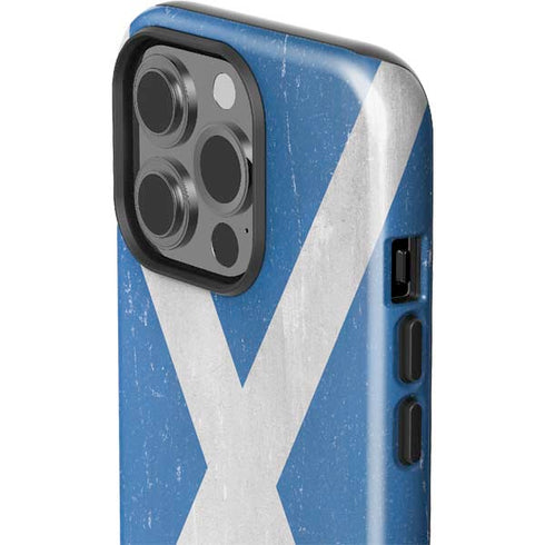 Scotland Flag Distressed iPhone 15 Pro Impact Case