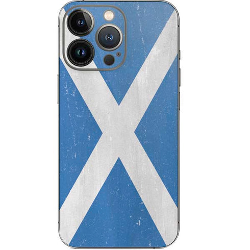 Scotland Flag Distressed iPhone 15 Pro Skin