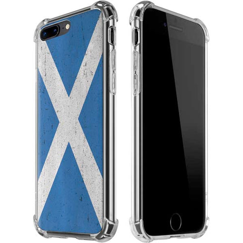 Scotland Flag Distressed iPhone 7/8 Plus Clear Case