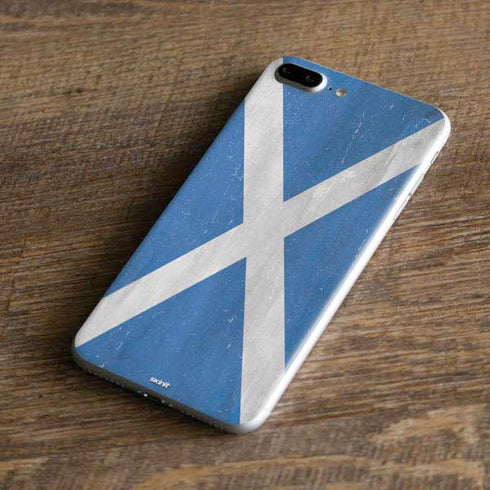 Scotland Flag Distressed iPhone 8 Plus Skin