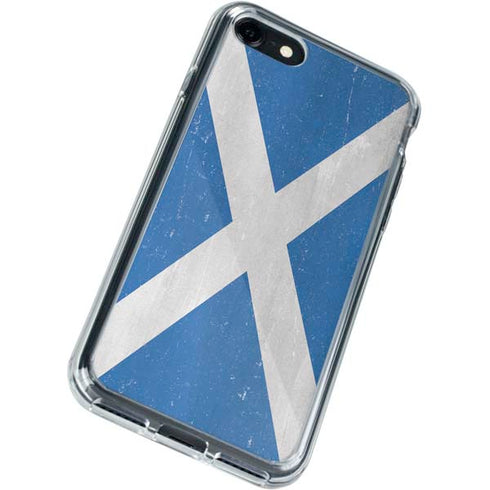Scotland Flag Distressed iPhone SE (2nd & 3rd Gen) Clear Case