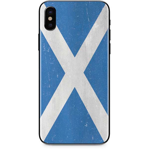 Scotland Flag Distressed iPhone X Skin