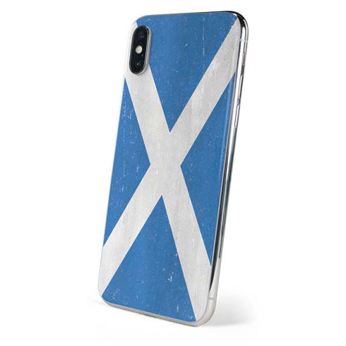 Scotland Flag Distressed iPhone X Skin