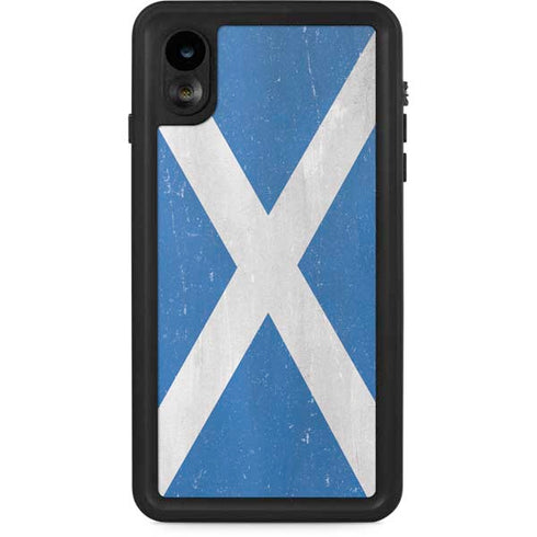 Scotland Flag Distressed iPhone XR Waterproof Case