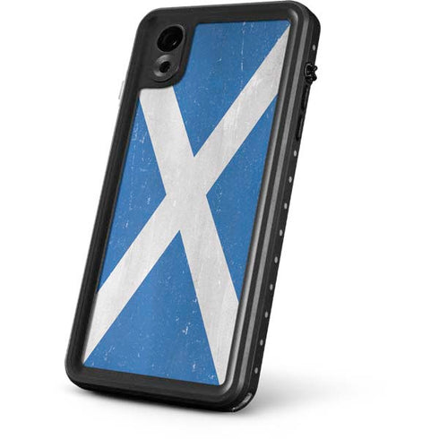 Scotland Flag Distressed iPhone XR Waterproof Case