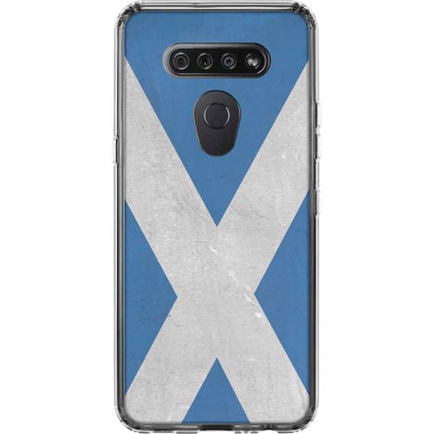 Scotland Flag Distressed LG K51/Q51 Clear Case