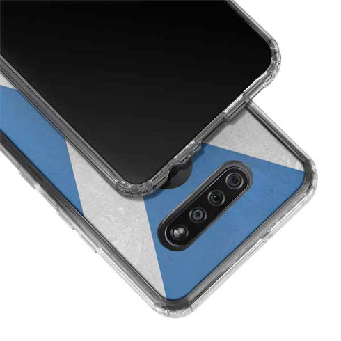 Scotland Flag Distressed LG K51/Q51 Clear Case