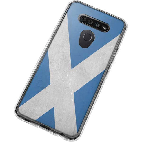 Scotland Flag Distressed LG K51/Q51 Clear Case