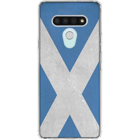 Scotland Flag Distressed LG Stylo 6 Clear Case