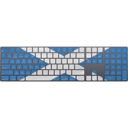 Scotland Flag Distressed Magic Keyboard with Numeric Keypad Skin
