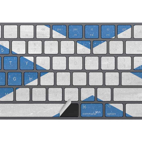 Scotland Flag Distressed Magic Keyboard with Numeric Keypad Skin