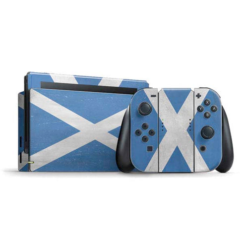 Scotland Flag Distressed Nintendo Switch Bundle Skin