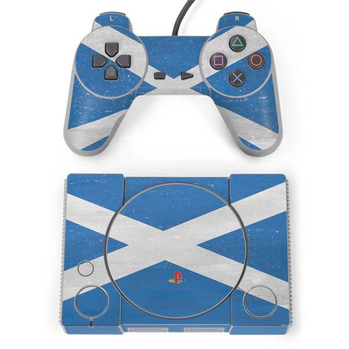 Scotland Flag Distressed PlayStation Classic Bundle Skin