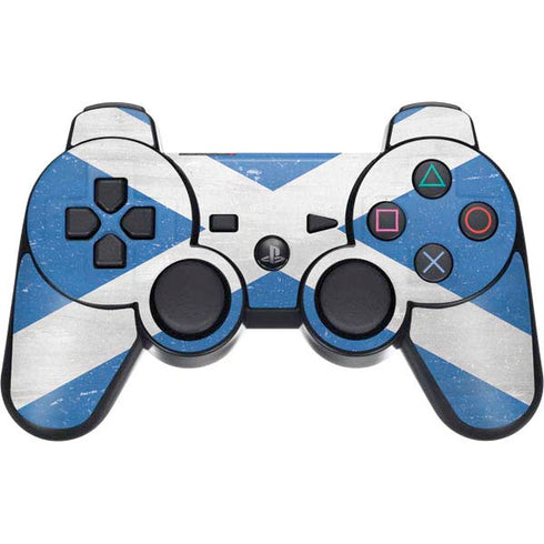 Scotland Flag Distressed PS3 Dual Shock wireless controller Skin