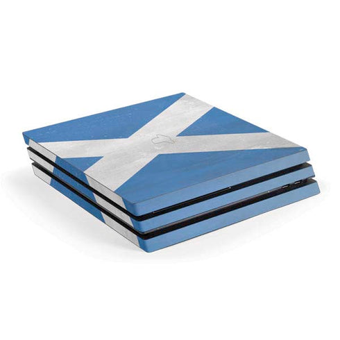 Scotland Flag Distressed PS4 Pro Console Skin