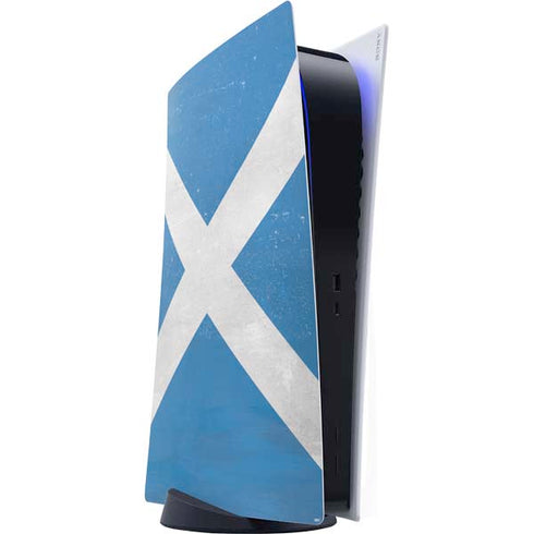 Scotland Flag Distressed PS5 Digital Edition Console Skin