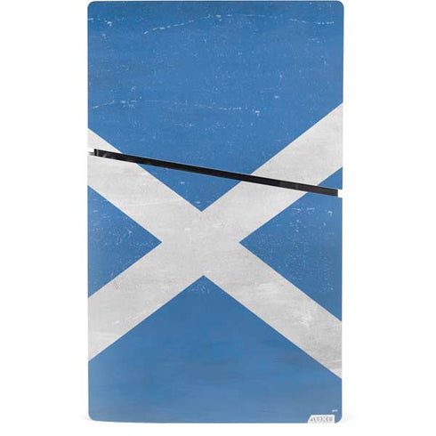 Scotland Flag Distressed PS5 Slim Digital Edition Bundle Skin