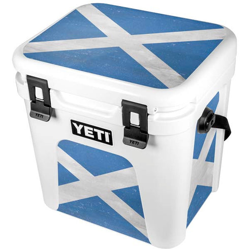Scotland Flag Distressed YETI Roadie 24 Hard Cooler Skin