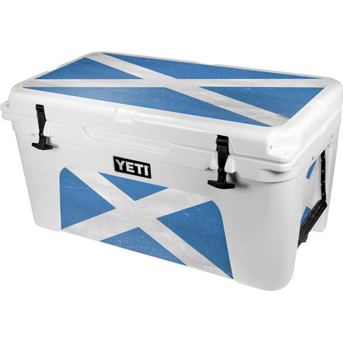 Scotland Flag Distressed YETI Tundra 65 Hard Cooler Skin