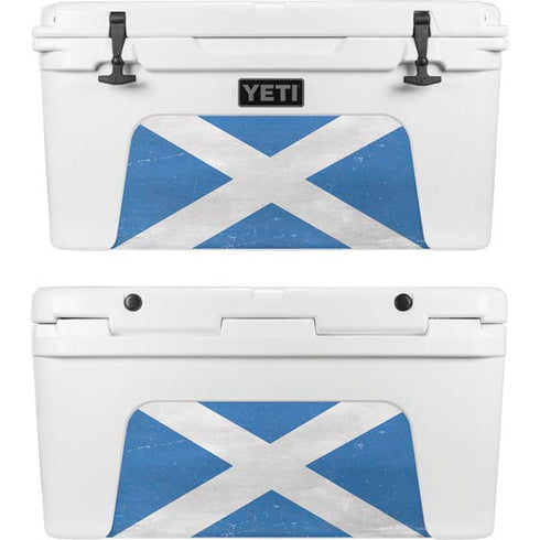 Scotland Flag Distressed YETI Tundra 65 Hard Cooler Skin