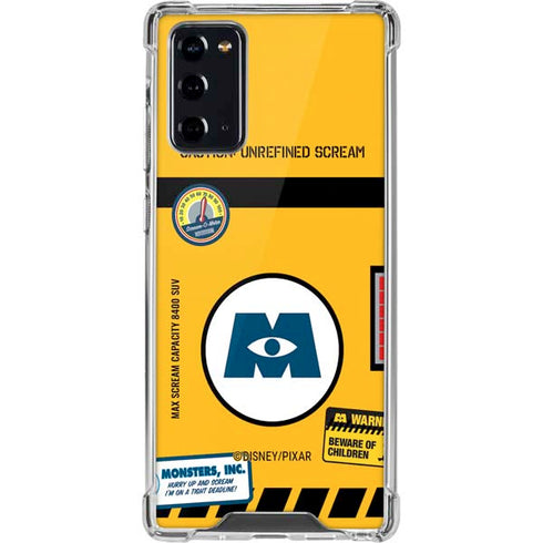 Disney Monsters Inc. Scream Canister Galaxy Note20 5G Clear Case