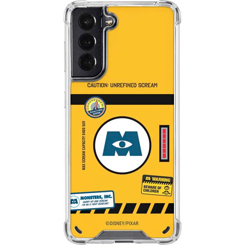 Disney Monsters Inc. Scream Canister Galaxy S21 5G Clear Case