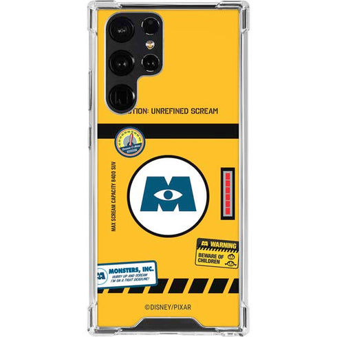 Disney Monsters Inc. Scream Canister Galaxy S24 Ultra Clear Case