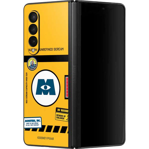 Disney Monsters Inc. Scream Canister Galaxy Z Fold3 5G Skin