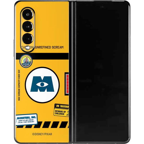 Disney Monsters Inc. Scream Canister Galaxy Z Fold3 5G Skin