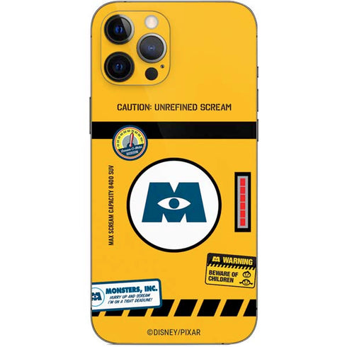Disney Monsters Inc. Scream Canister iPhone 12 Pro Max Skin