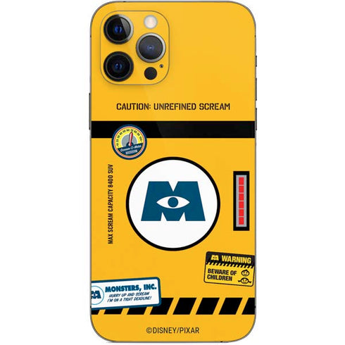 Disney Monsters Inc. Scream Canister iPhone 12 Pro Skin